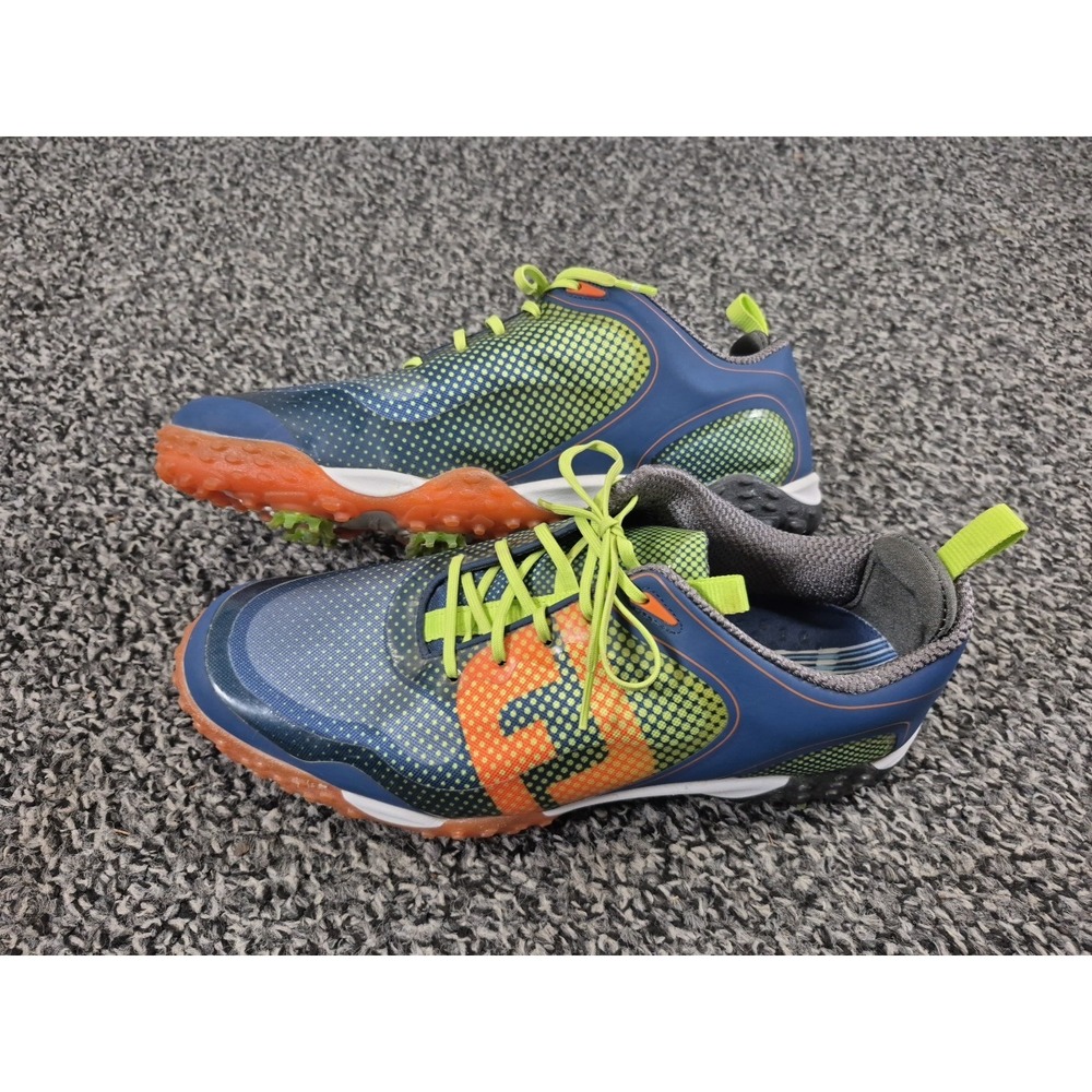 FootJoy Men's Navy Blue Orange and Lime Golf Sneakers